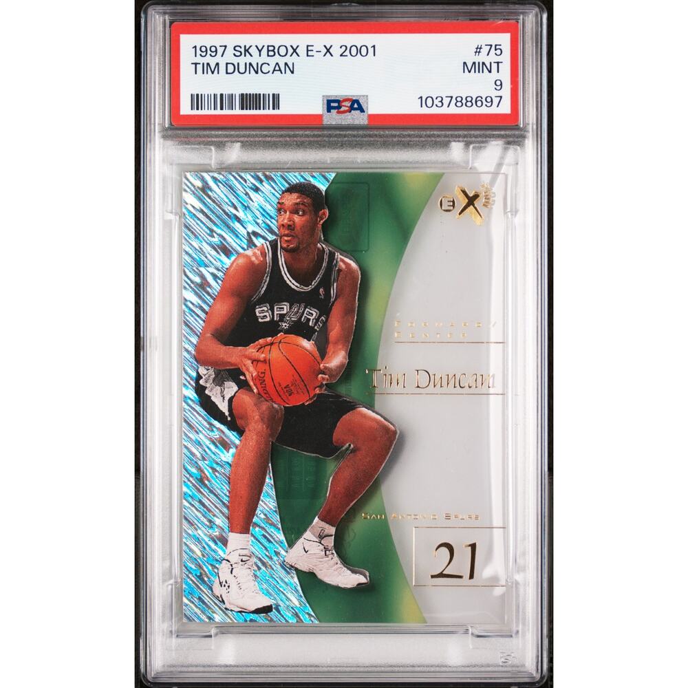 1997 Skybox E-X 2001 #75 Tim Duncan RC PSA 9 San Antonio Spurs